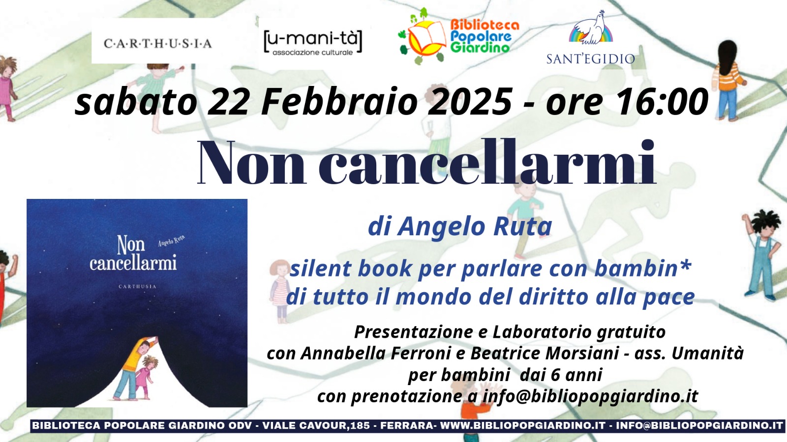 Biblioteca Popolare Giardino – Sabato 22 febbraio 2025